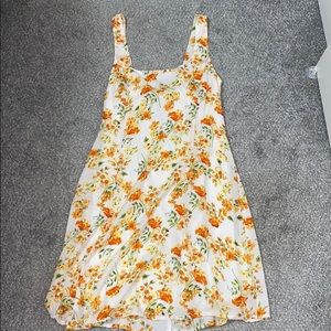 Orange and yellow flower dress